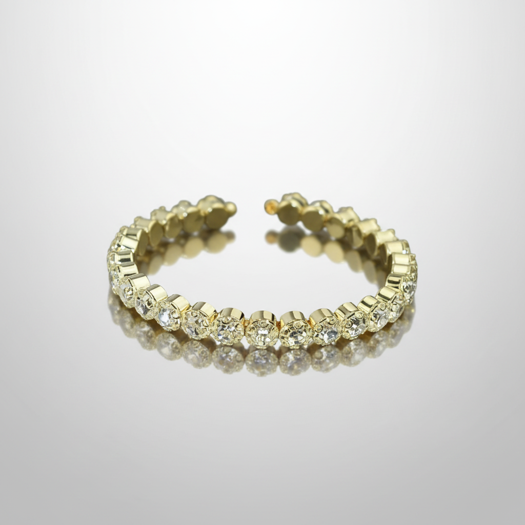 Gold 3 Row Flexible Bracelet