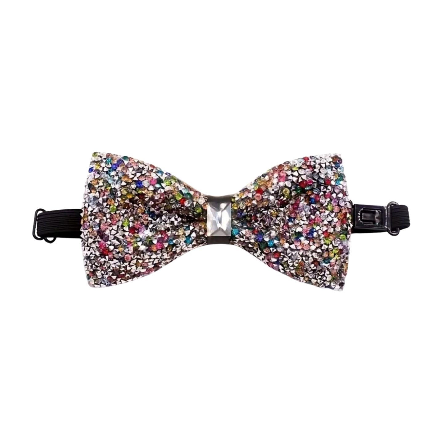 Multicolor Rhinestone Bow Tie
