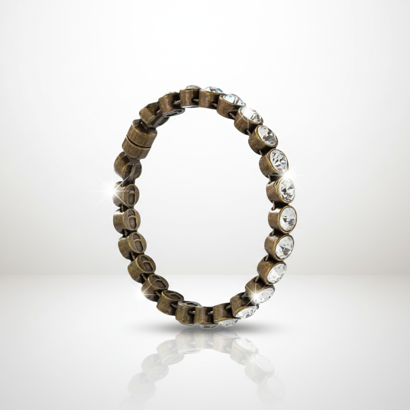 Clear Bronze Magnetic Clasp Bracelet