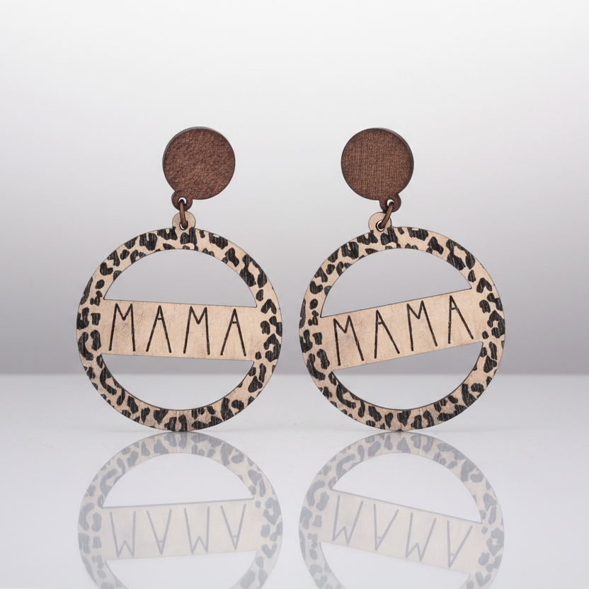 Mama Animal Print Earrings