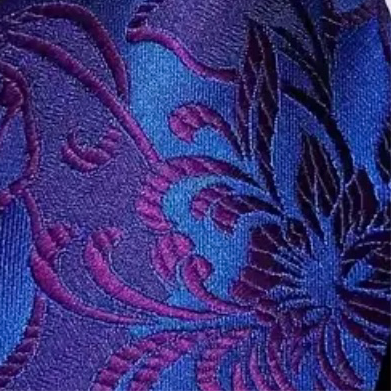 Blue Purple Floral Necktie Set