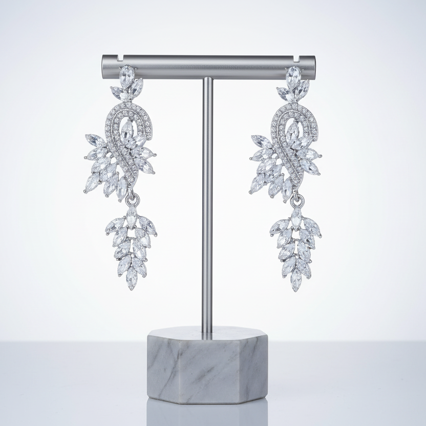 Glamorous Swirl Clip Earrings