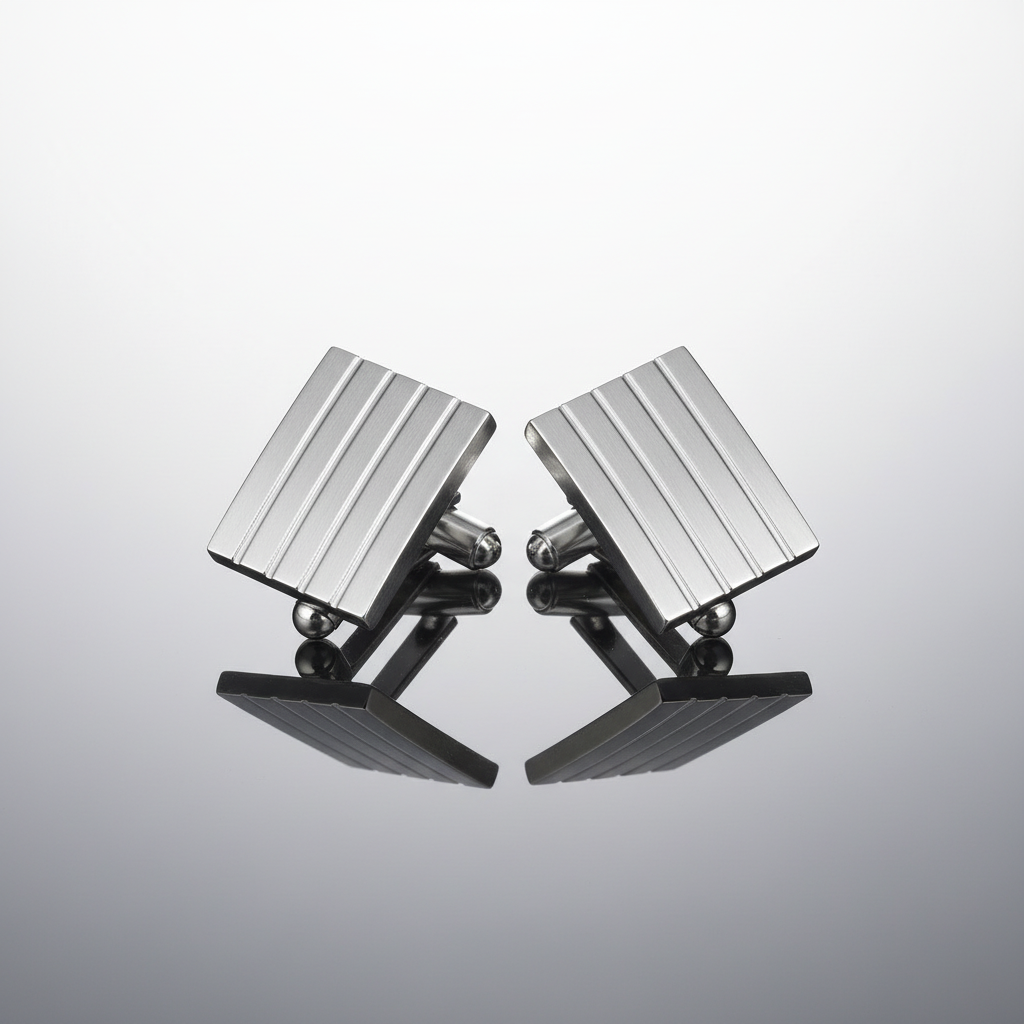 Sleek Silver Cufflinks