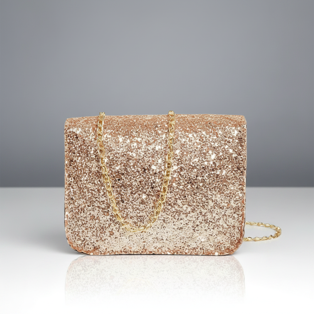 Gold Glittery Evening Purse