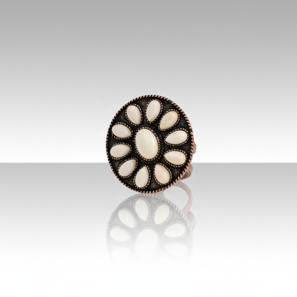 Oval Bronze Turquoise Ring