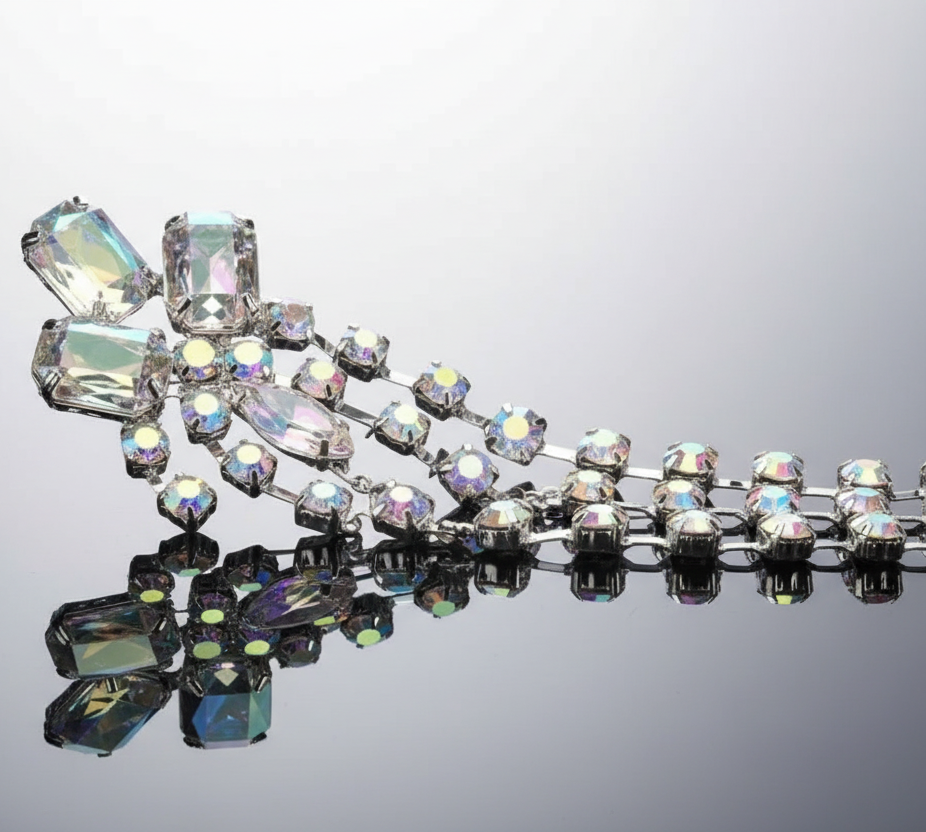 Luxury Iridescent Exaggerated Tassel Earrings