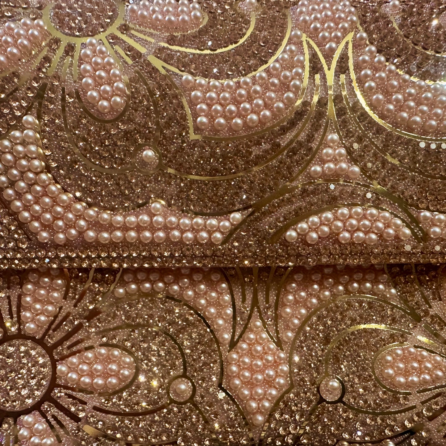 Blush Pearl & Rhinestone Evening Bag