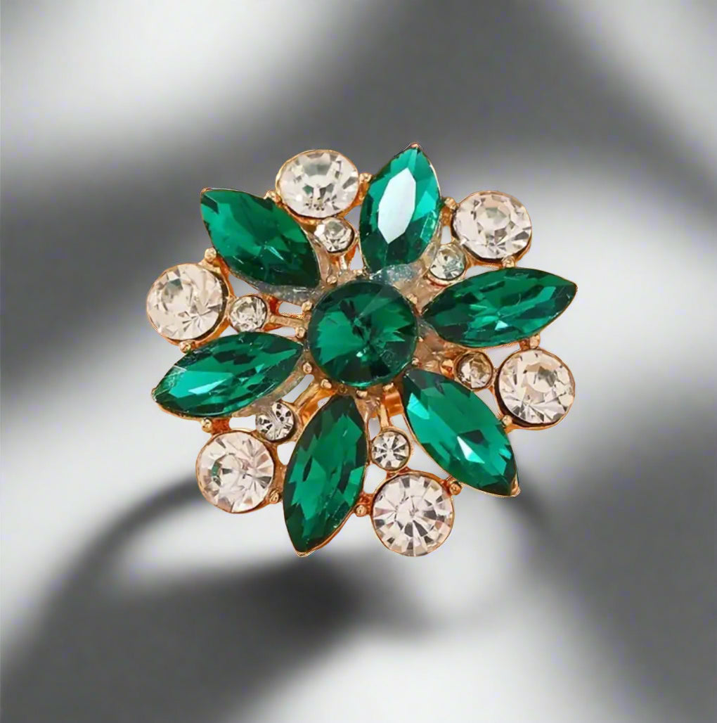 Blue Floral All-Fit Ring