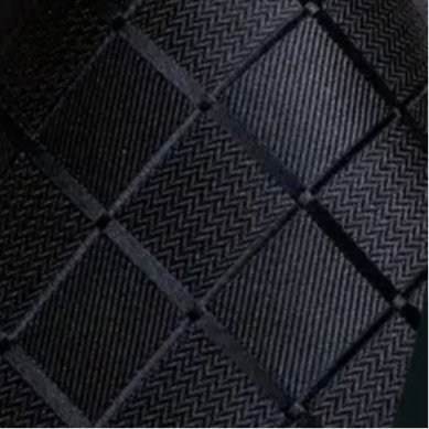 Black Plaid Necktie Set