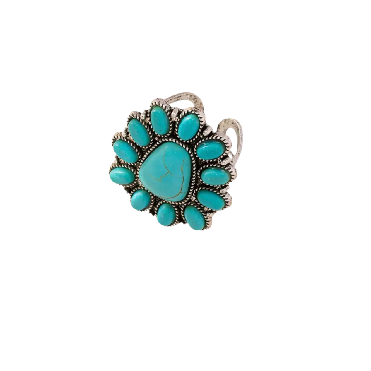 Blue Turquoise Triangle Ring