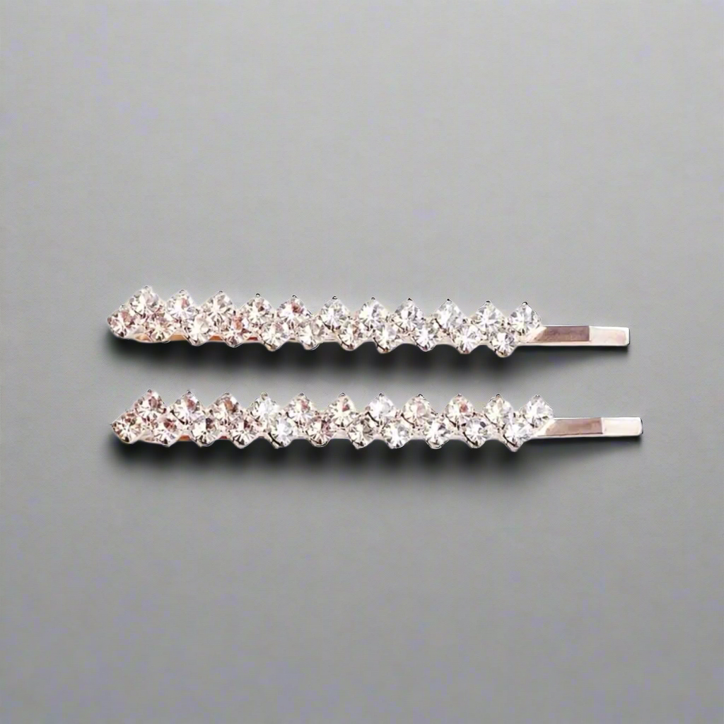 Rose Gold Rhinestone Hair Pins