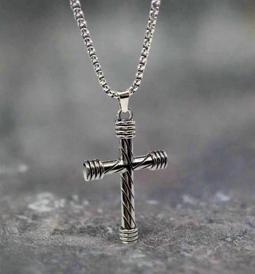 Spiral Cross Necklace