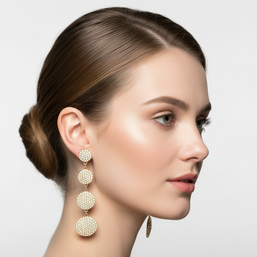 Shimmering Circles Dangle Earrings