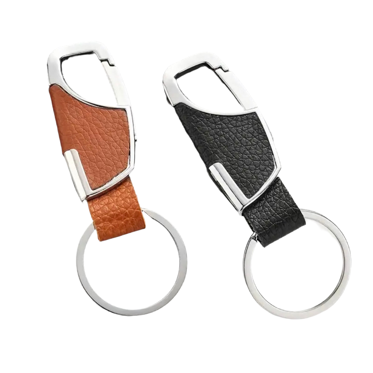 Brown Sleek Keychain With Clip