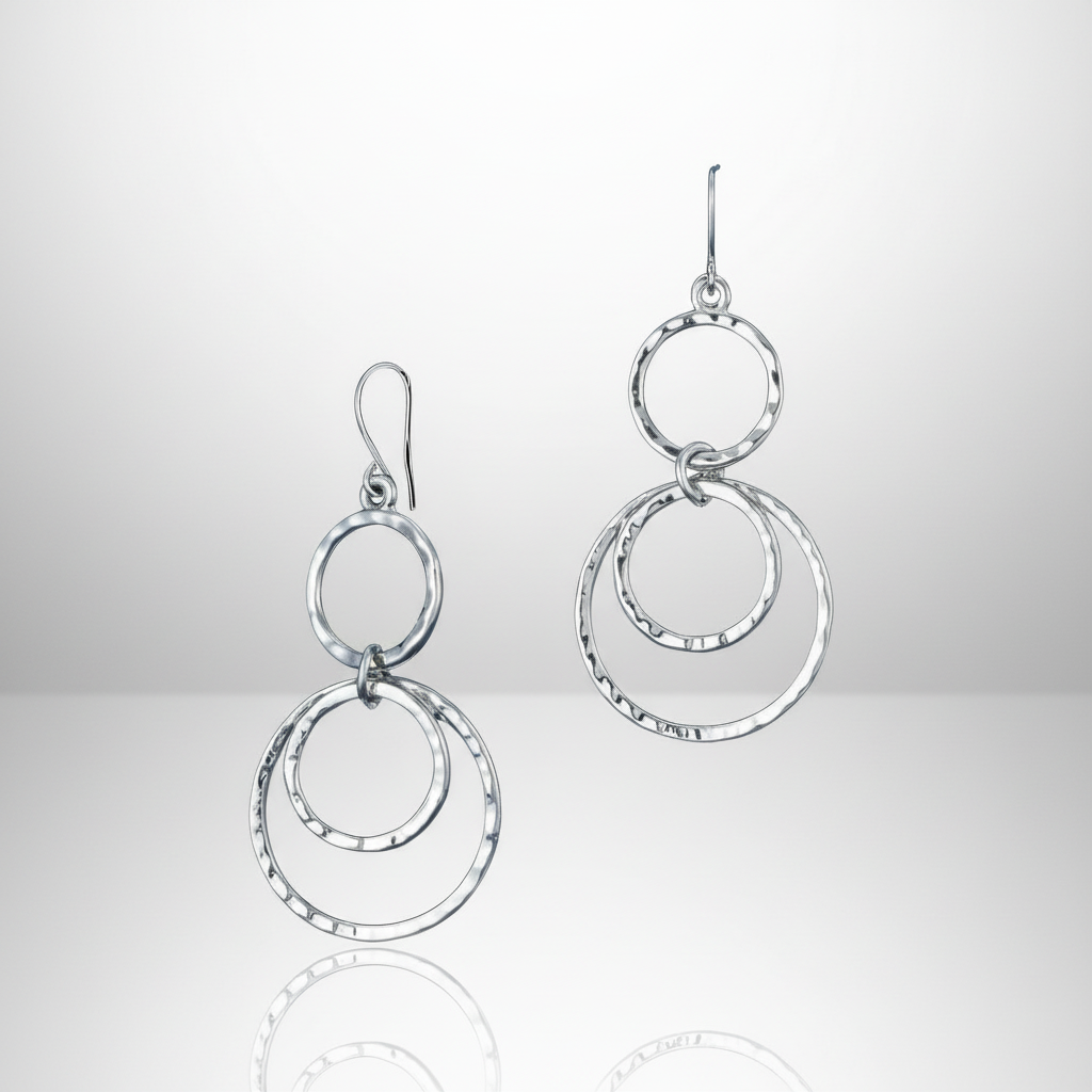 Silver Circle Earrings