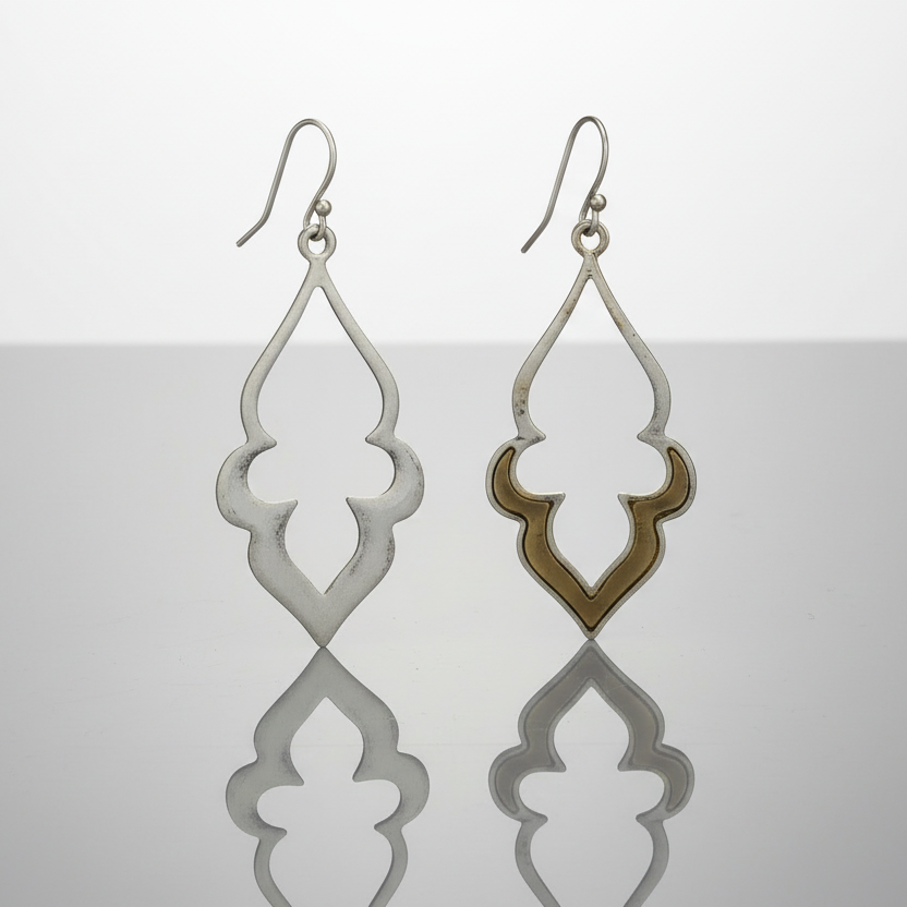 Two-Tone Dangle Earrings