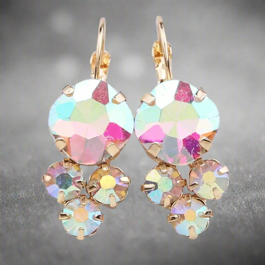 Color Rich Dangle Earrings-Round