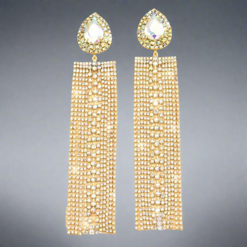 Gold Exaggerated Tassel Earrings