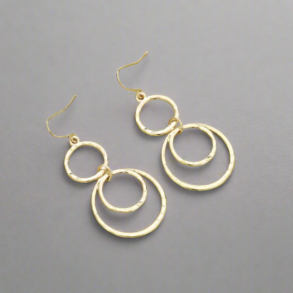 Gold Circle Earrings