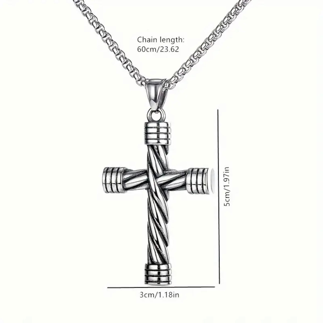 Spiral Cross Necklace