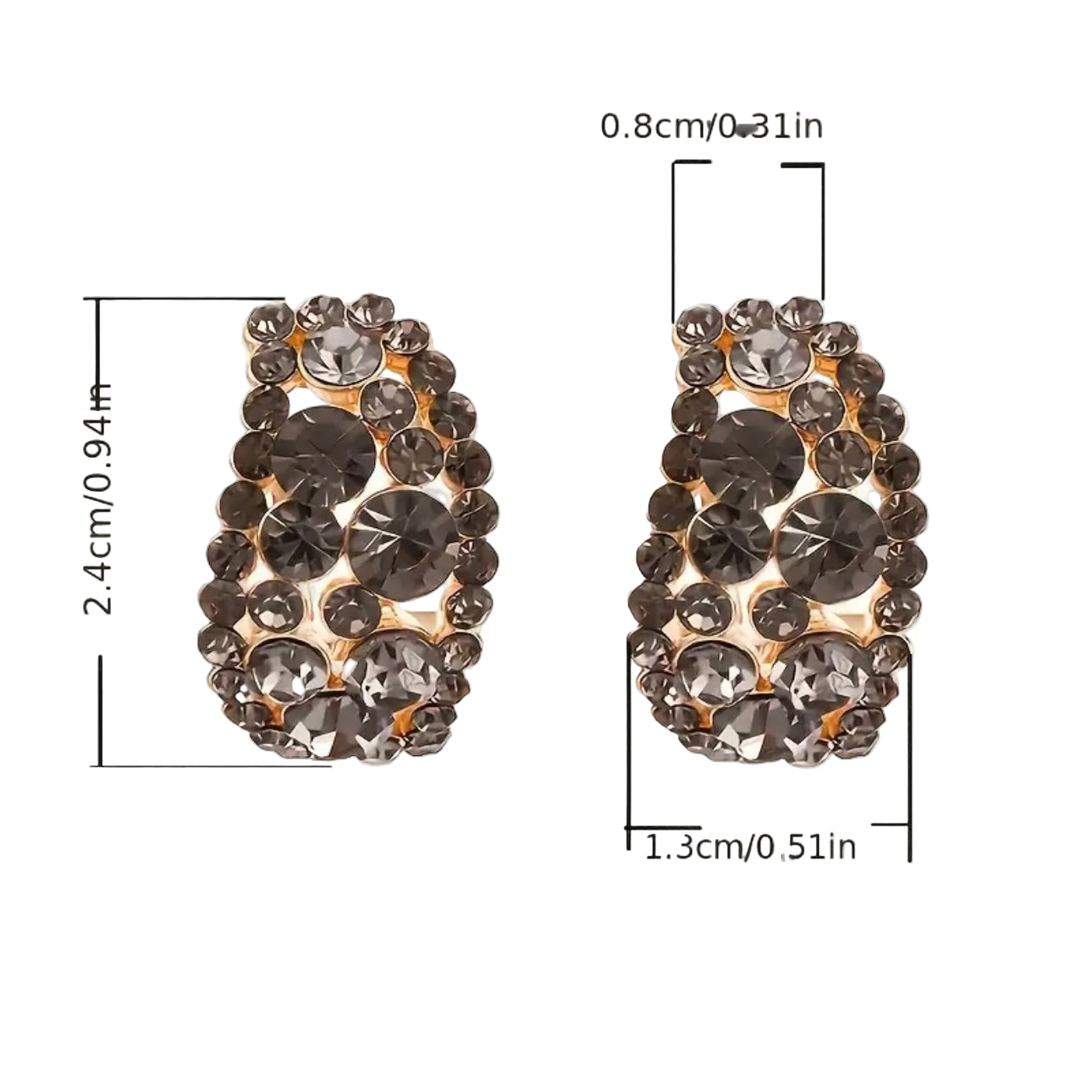 Clear Large Huggie Earrings