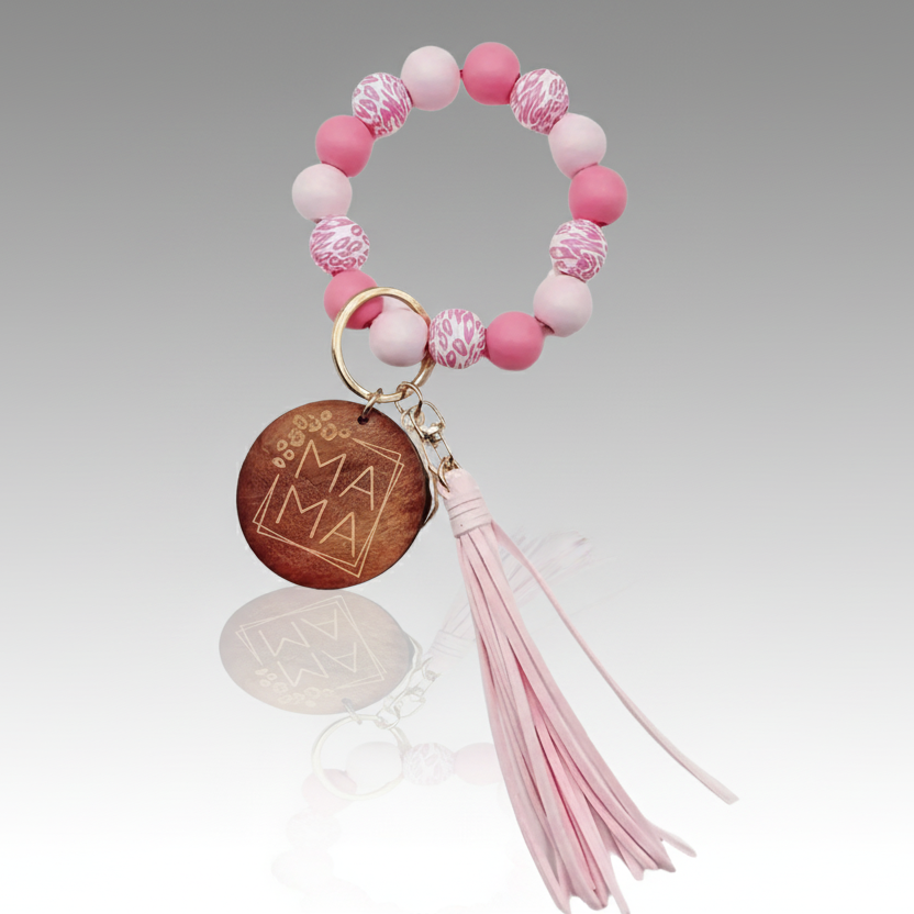 Mama Beaded Keychain
