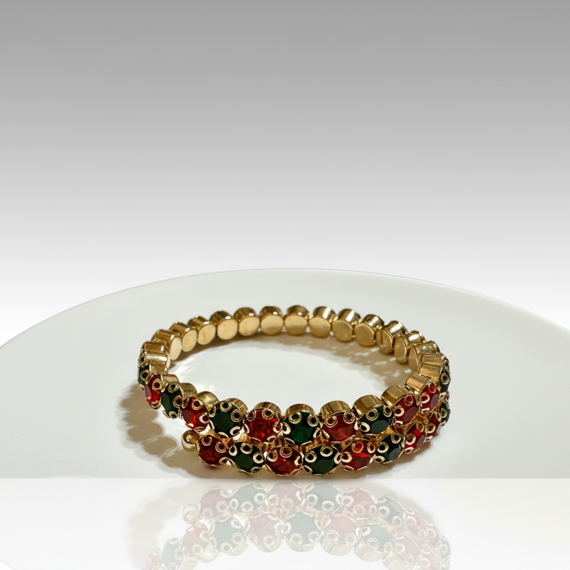 Christmas-1 Flexible 2 Row Bracelet