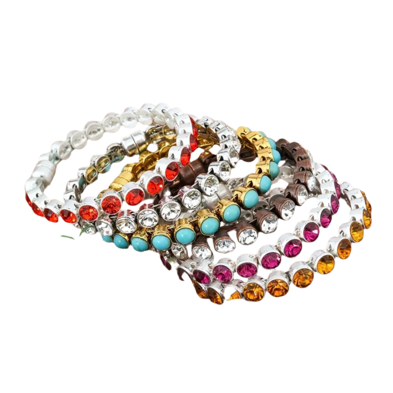 Turquoise Gold Magnetic Clasp Bracelet