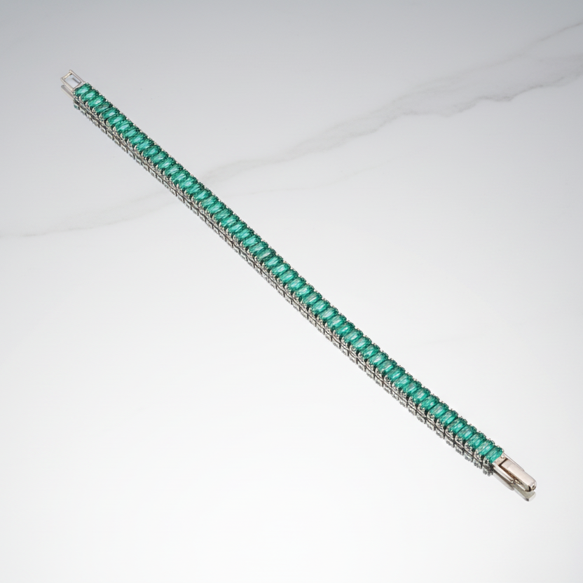 Green Tennis Bracelet
