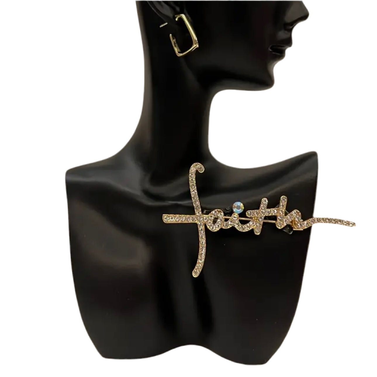Faith Black Brooch