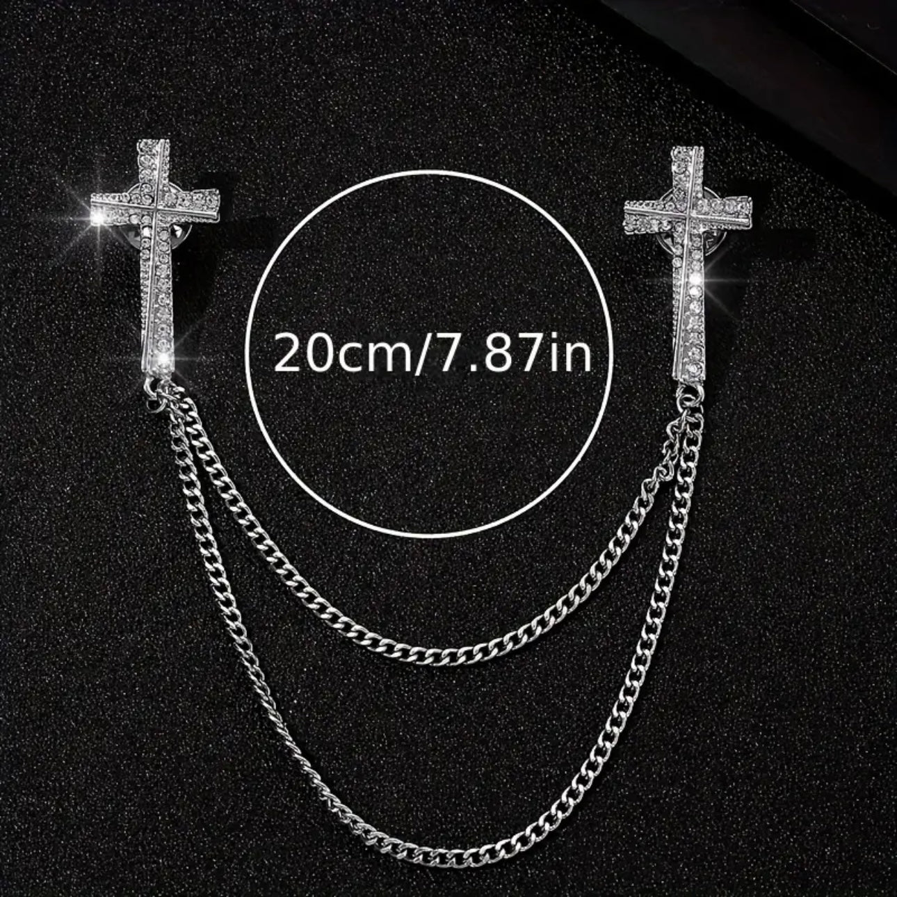 Cross Brooch Lapel Collar Pin