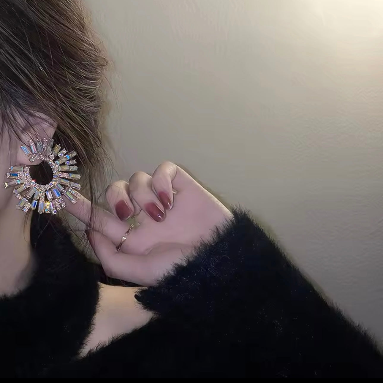 Geometric Clear Earrings