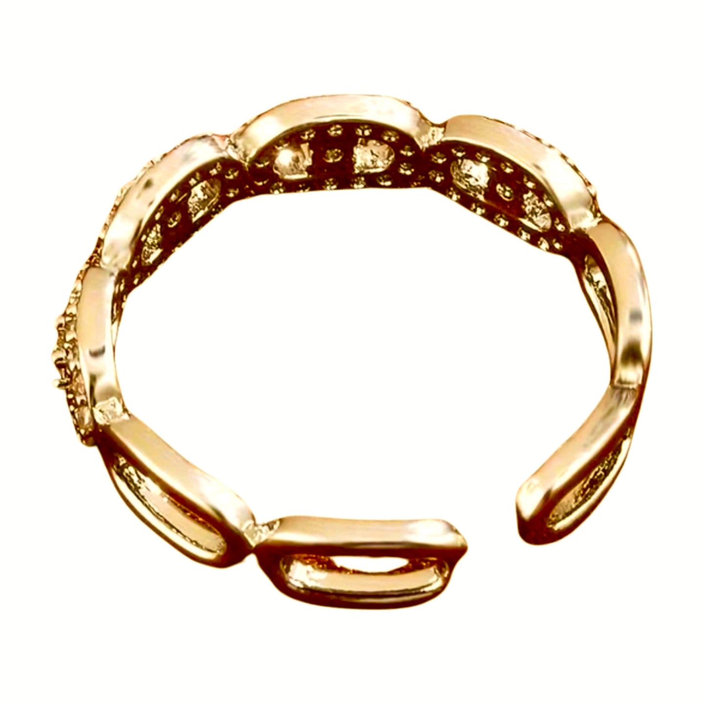 Chain Design Gold All-Fit Ring