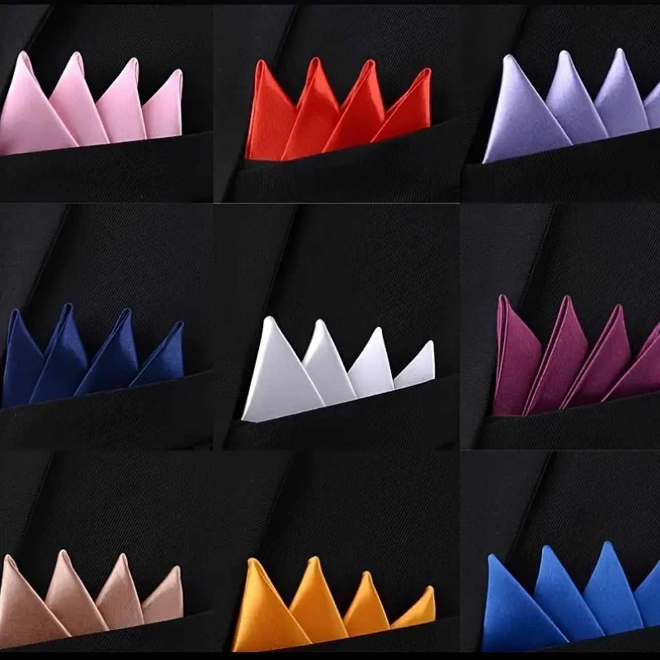 Rose Red Pre-Folded Pocket Square