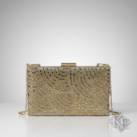 Gold Embellished Clutch Evening Bag
