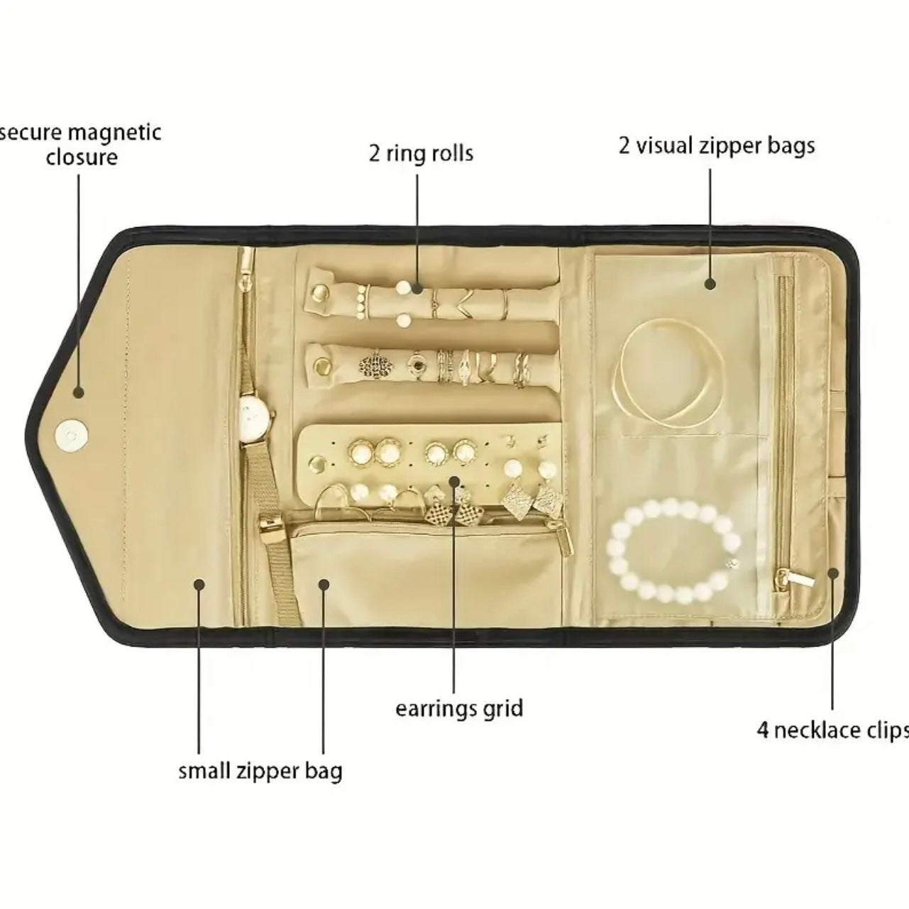 Jewelry Storage Case/Bag Black