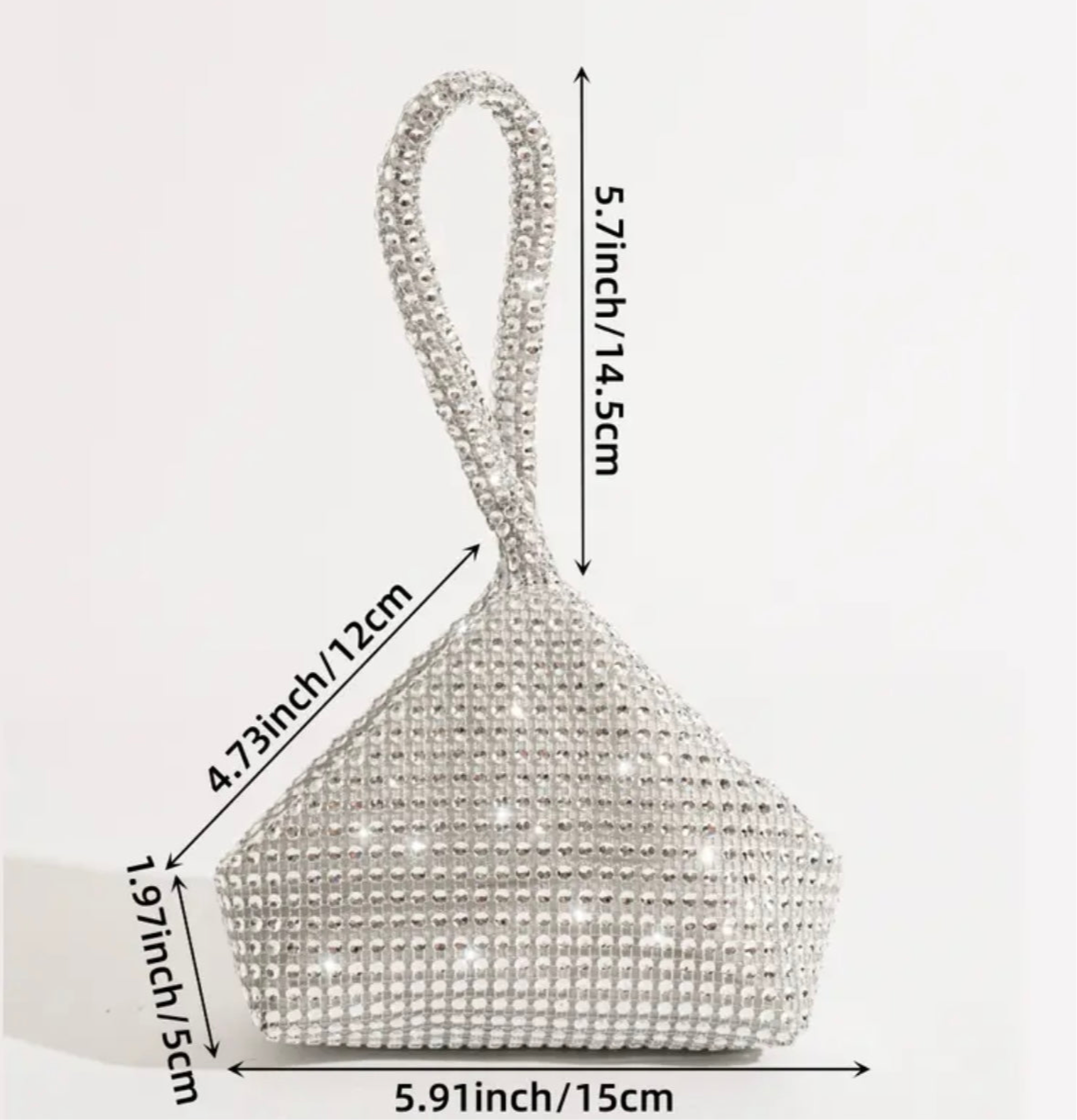 Gold Rhinestone Evening Bag