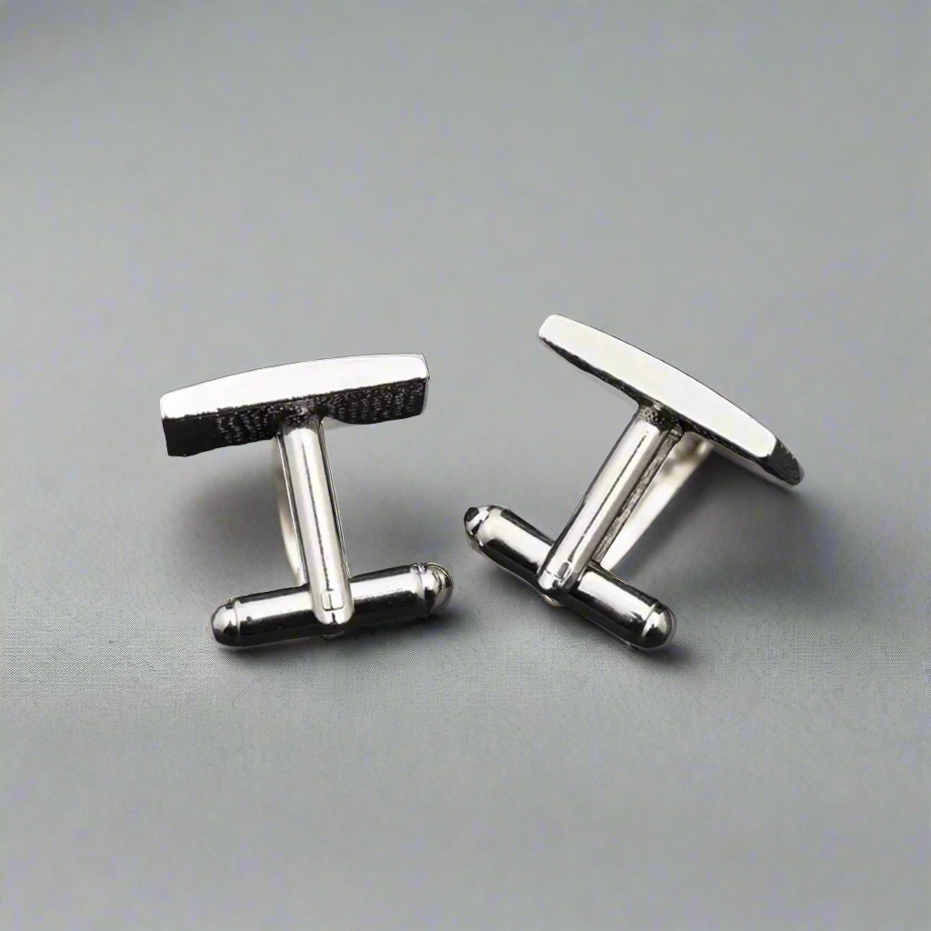 Sleek Silver Cufflinks