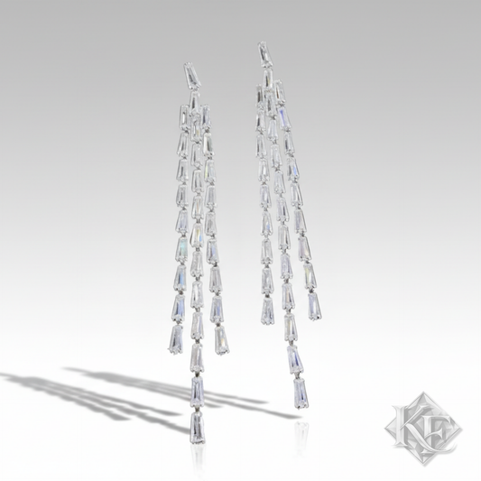 Baguette Tassel Earrings