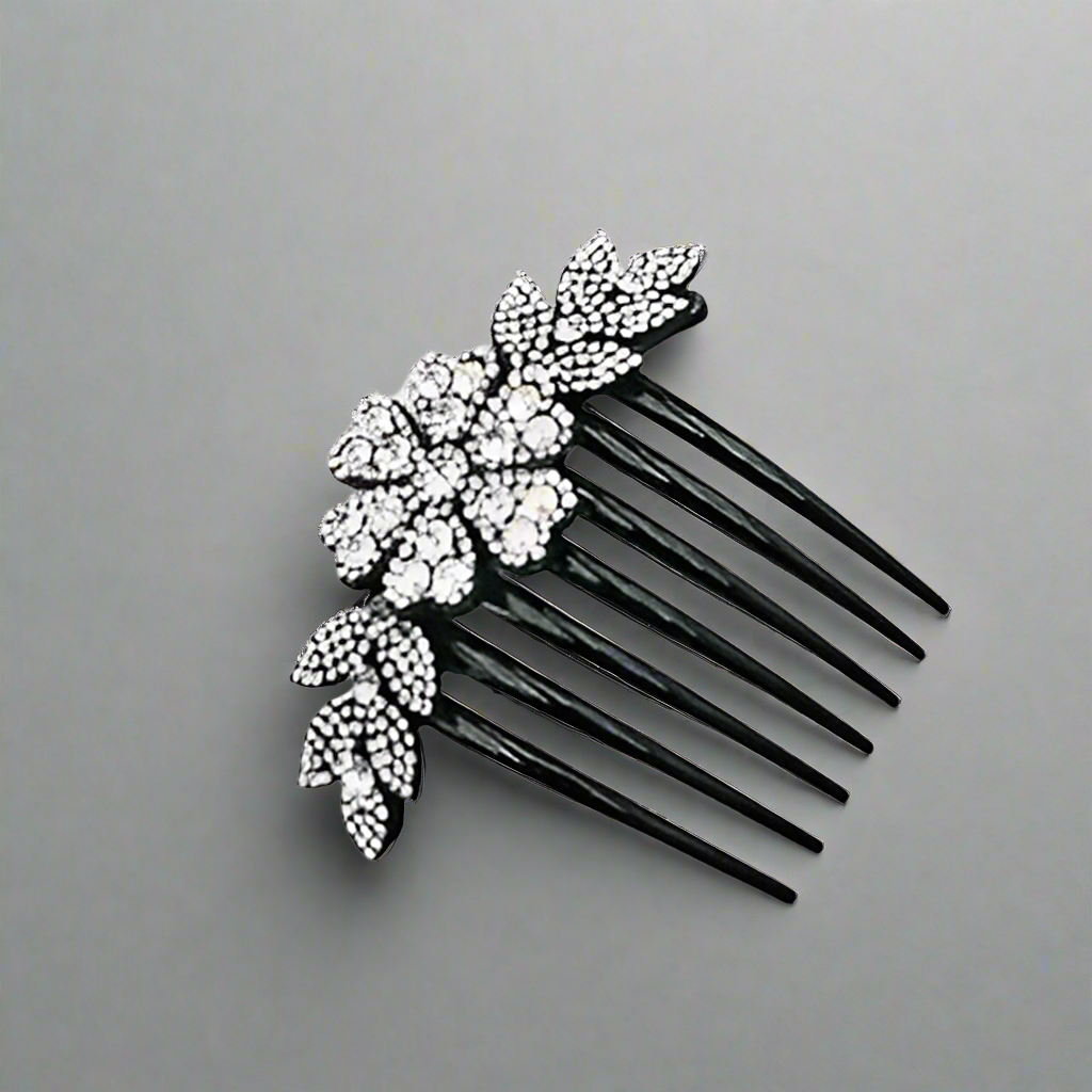 Flower Hair Comb Clear