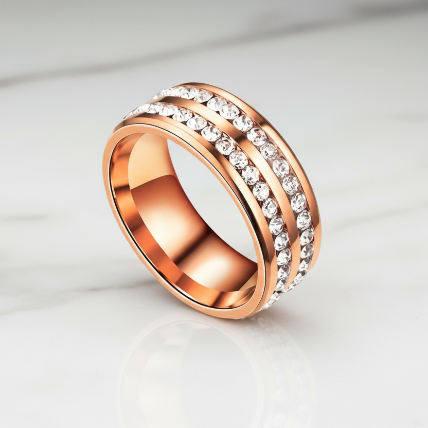 Double Row Rhinestone Band
