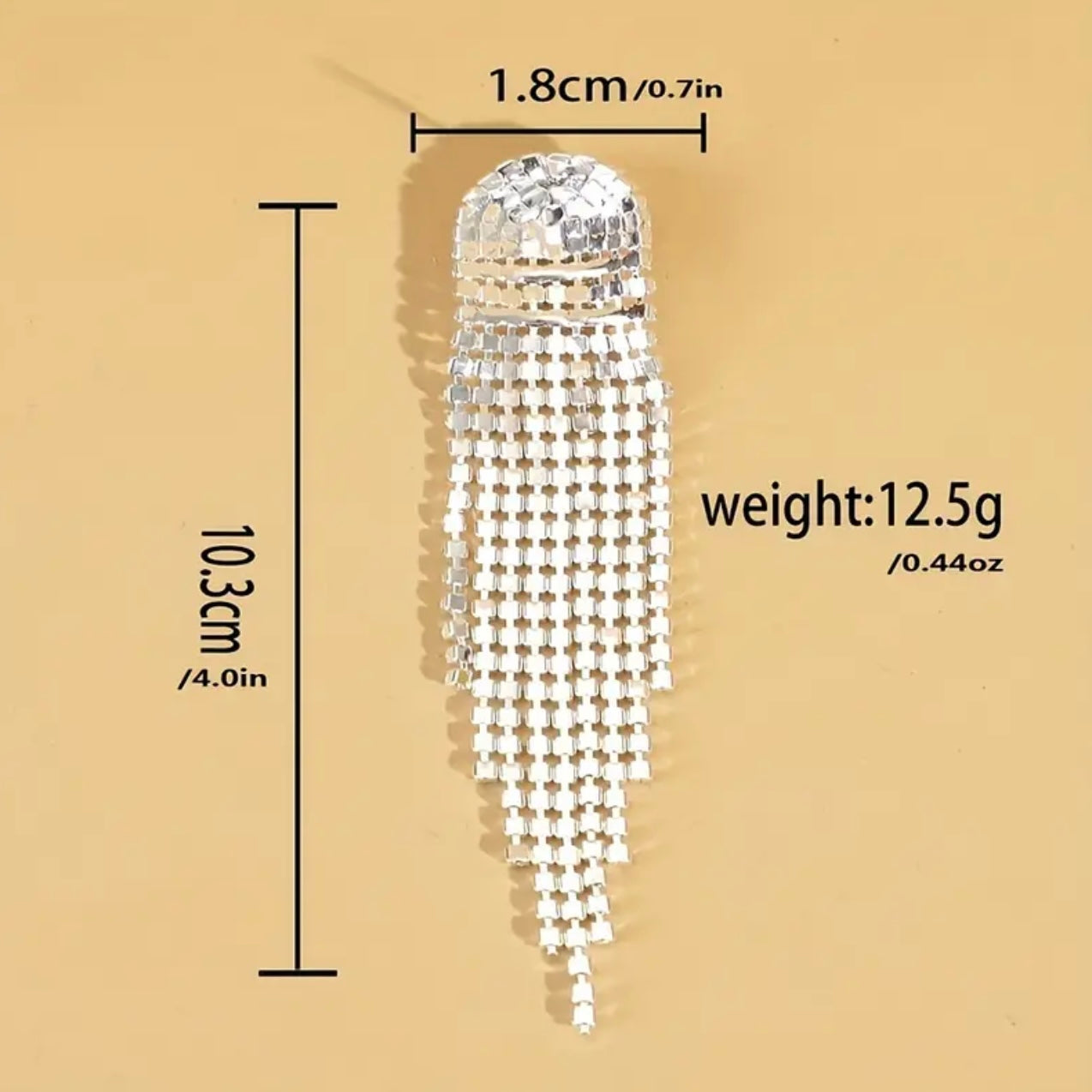 Rounded Tassel Gold Earrings