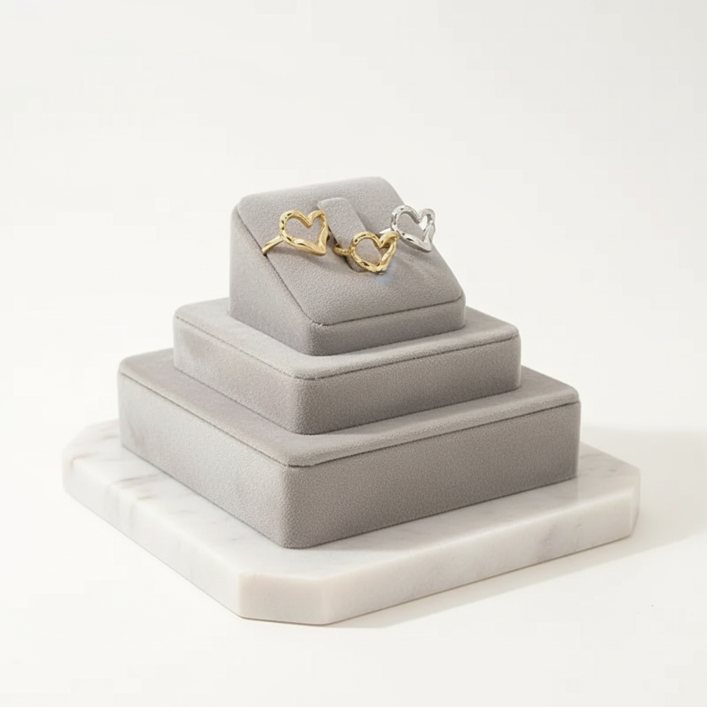 Polished Heart Ring Silver