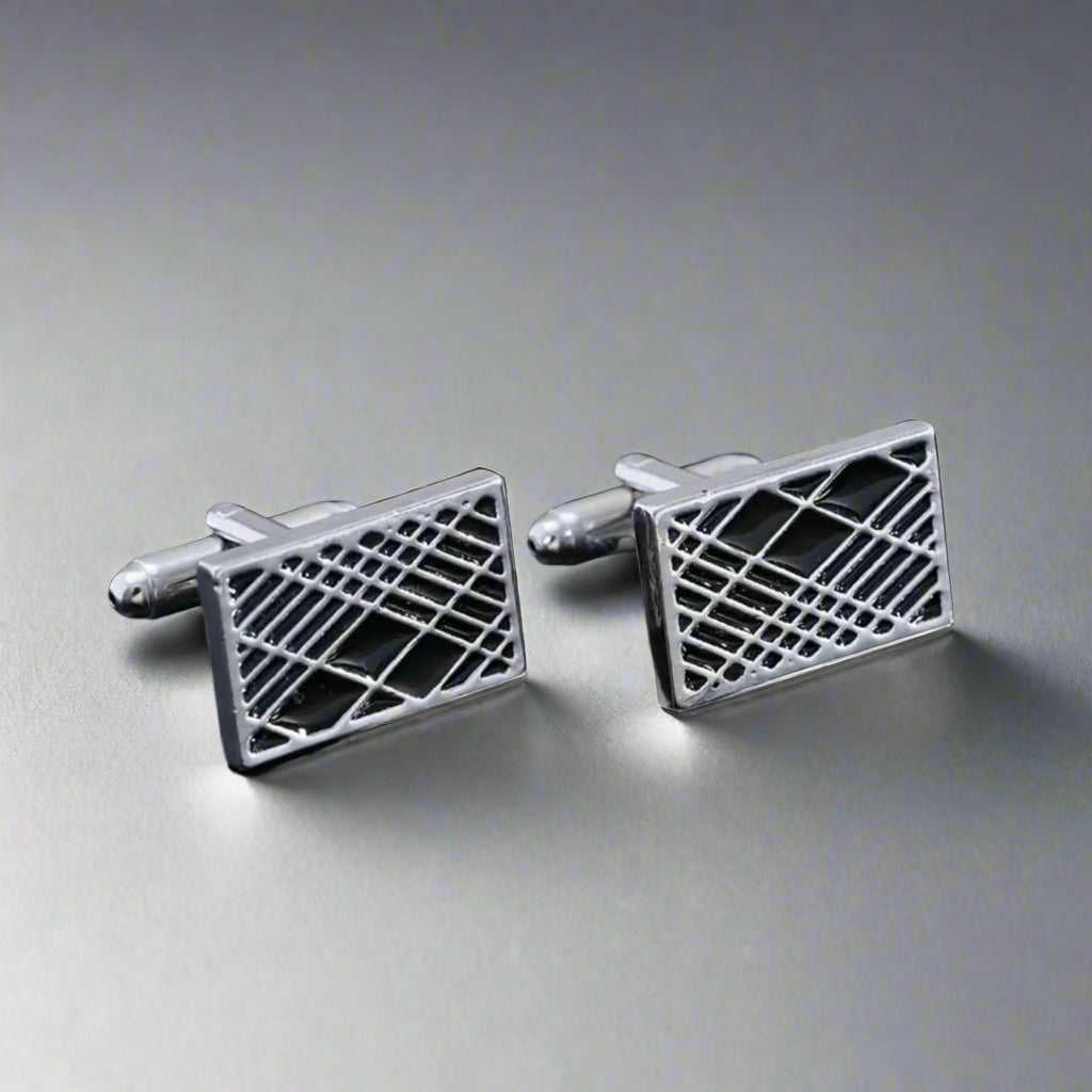 Geometric Pattern Cufflinks