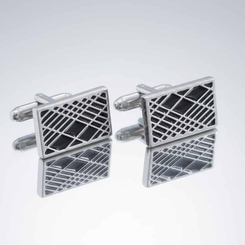 Geometric Pattern Cufflinks