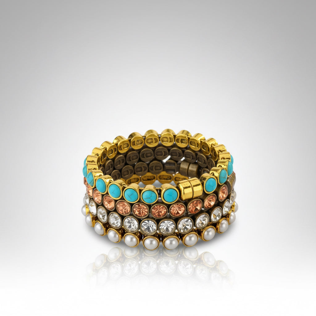 Clear Silver Rhinestone Bangle