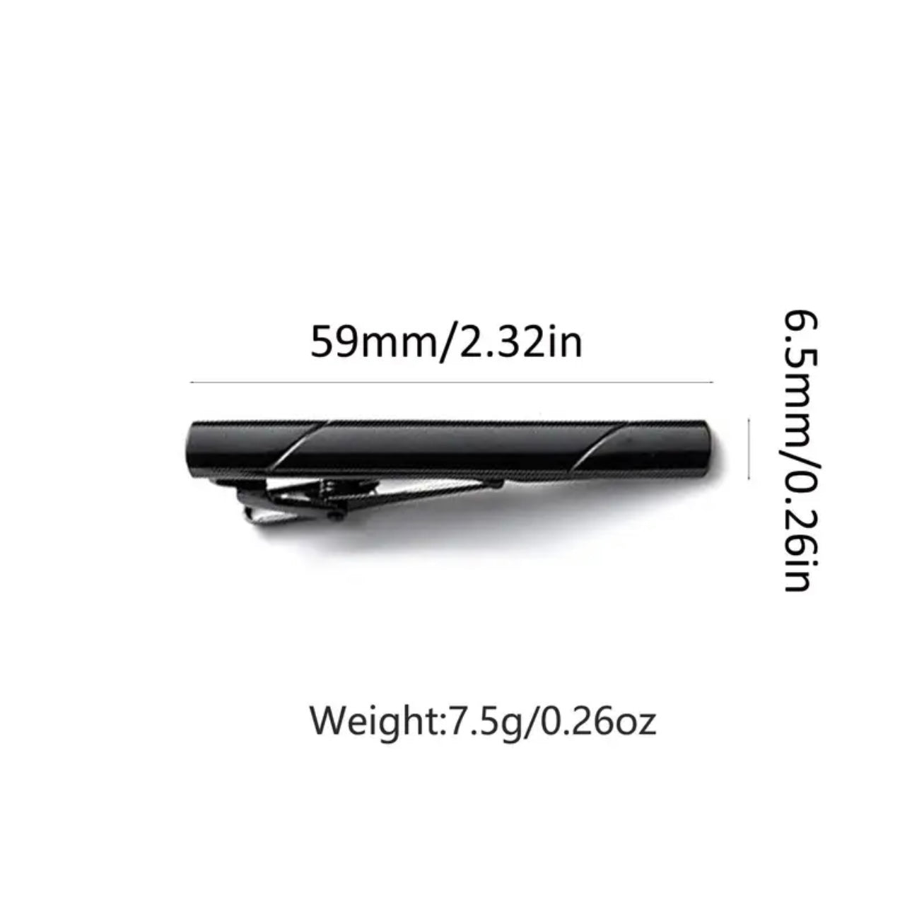 Metallic Tie Clip Red