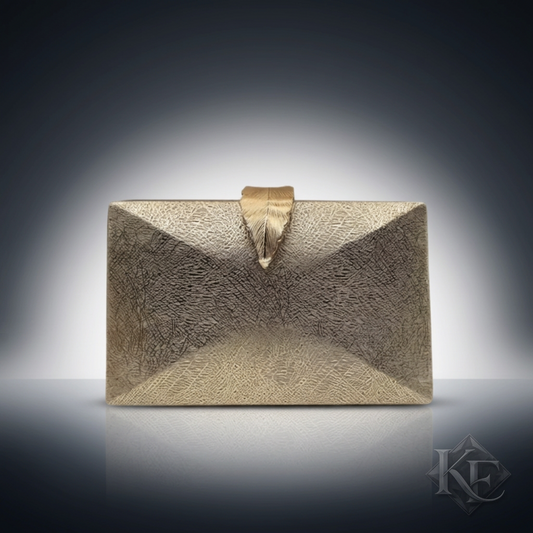 Gold Leaf Geometric Clutch