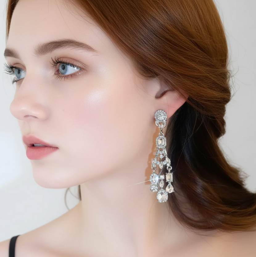 Geometric Chandelier Earrings