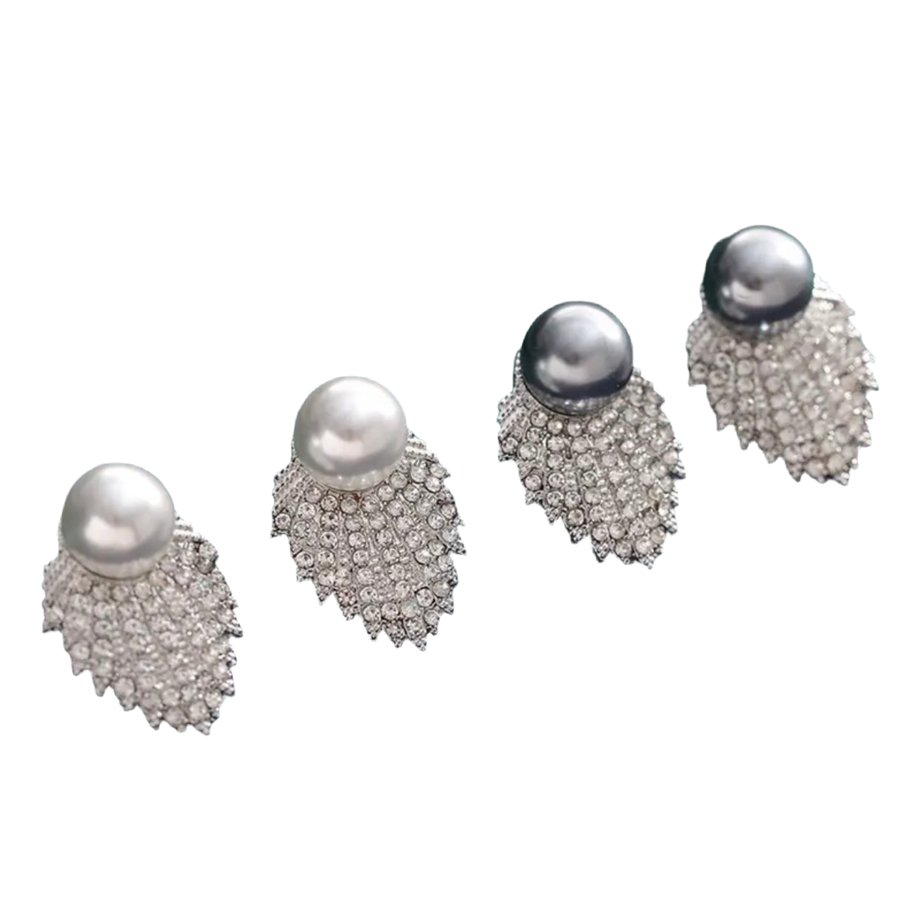 Vintage Pearl Rhinestone Earrings